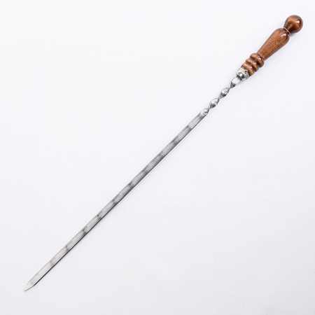 Stainless skewer 620*12*3 mm with wooden handle в Краснодаре