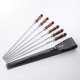 A set of skewers 670*12*3 mm in a black leather case в Краснодаре