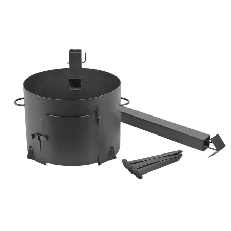 Stove with a diameter of 340 mm with a pipe for a cauldron of 8-10 liters в Краснодаре