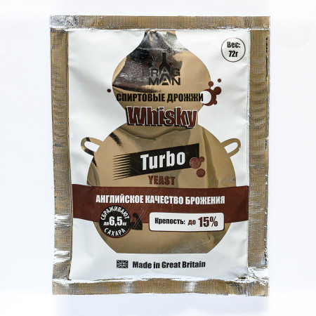 Turbo yeast alcohol BragMan "Whisky TURBO" (72 gr) в Краснодаре