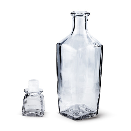 Бутылка (штоф) "Элегант" стеклянная 0,5 литра с пробкой  в Краснодаре