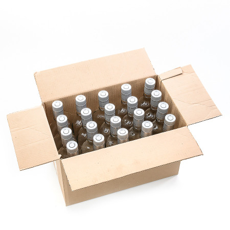 20 бутылок "Фляжка" 0,5 л с пробками гуала в коробке в Краснодаре